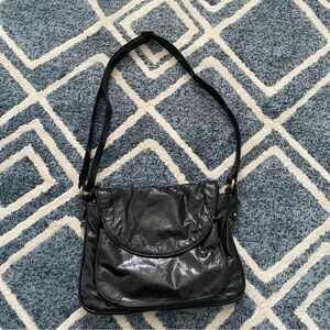 LATICO Crossbody Black Messenger Bag soft genuine leather